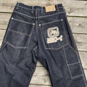 Vintage 90s Y2K EXCO Bulldog Embroidered Jeans Size 32